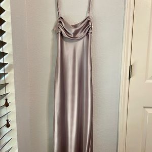 zara satin lingerie style dress